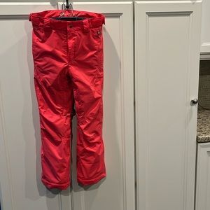Helly Hansen kids ski pants. Red. Air vents on legs. Velcro adjustable waist.